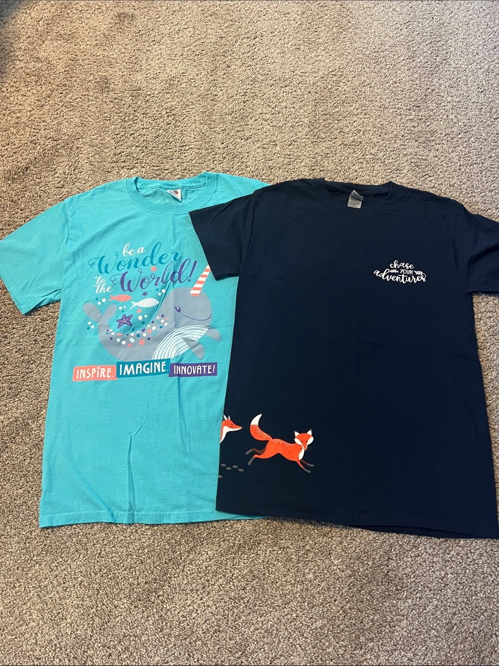 Short-Sleeve Graphic T-Shirt - Teal Whale, Navy fox